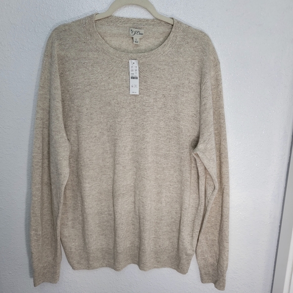J Crew Men's Marled cashmere-linen blend sweater CJ375 Size L NWT - Picture 2 of 5
